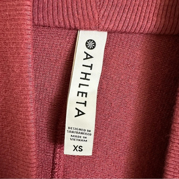 Athleta Womens XS Mauve Pink Prayanama Open Front Cardigan Wrap Modal Knit Cozy - Picture 5 of 6